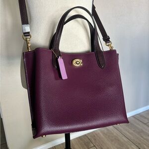 Coach Willow Tote 24 In Colorblock
